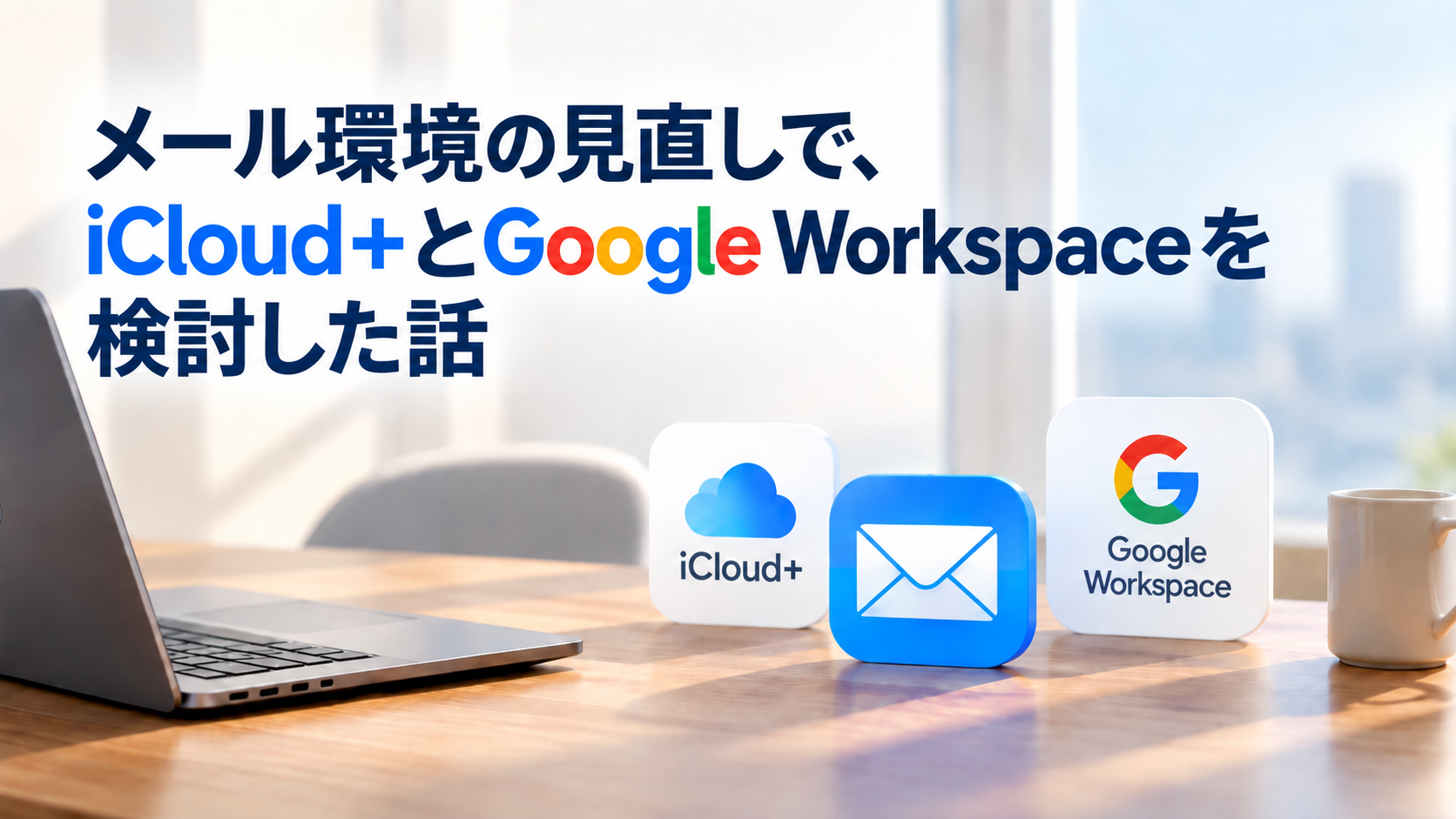 メール環境の見直しでiCloud+とGoogle Workspaceを検討した話のアイキャッチ画像